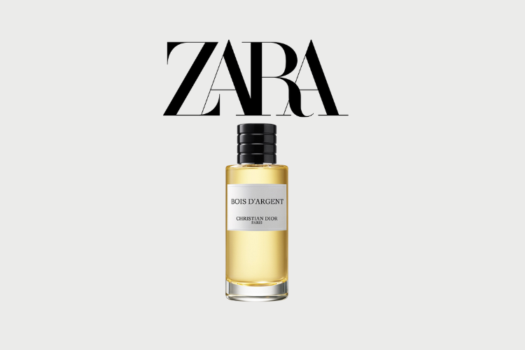 dupe bois argent dior zara homme femme mixte